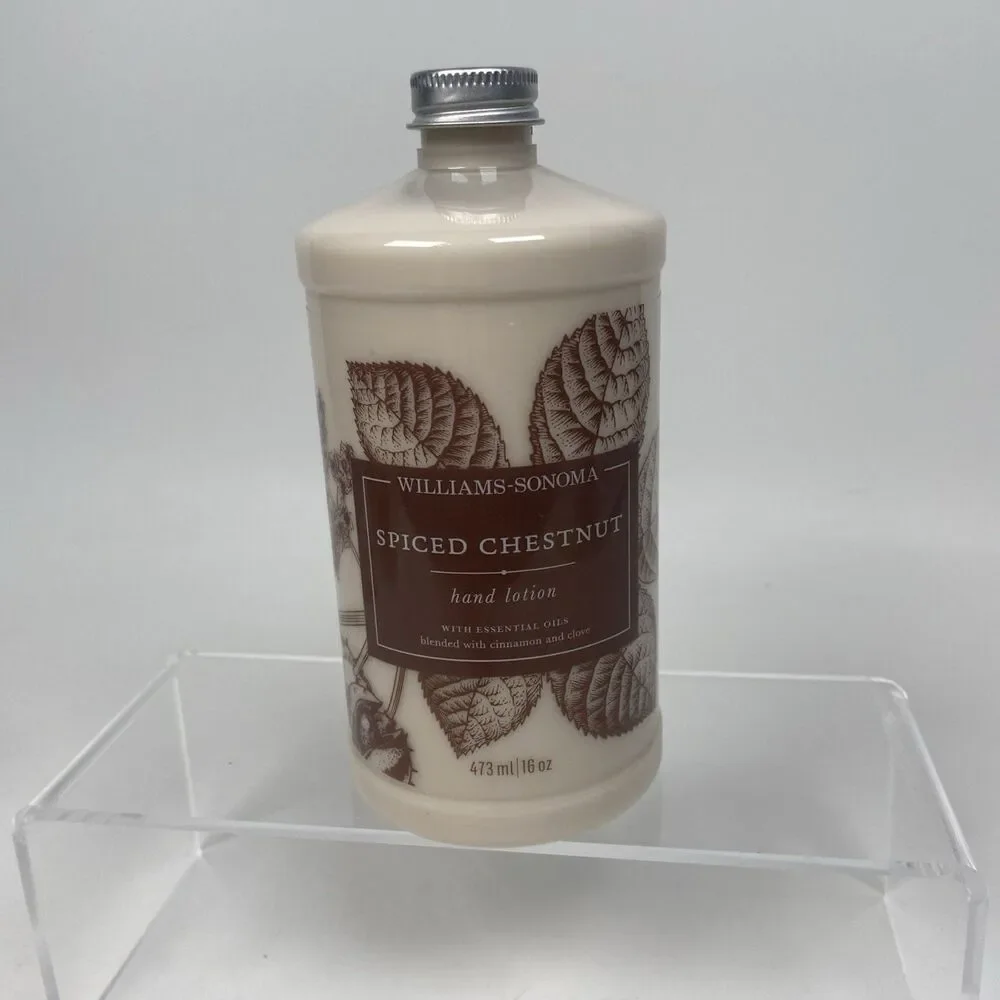 Williams Sonoma Spiced Chestnut Hand Lotion 16Oz Essential Oils Cinnamon & Clove